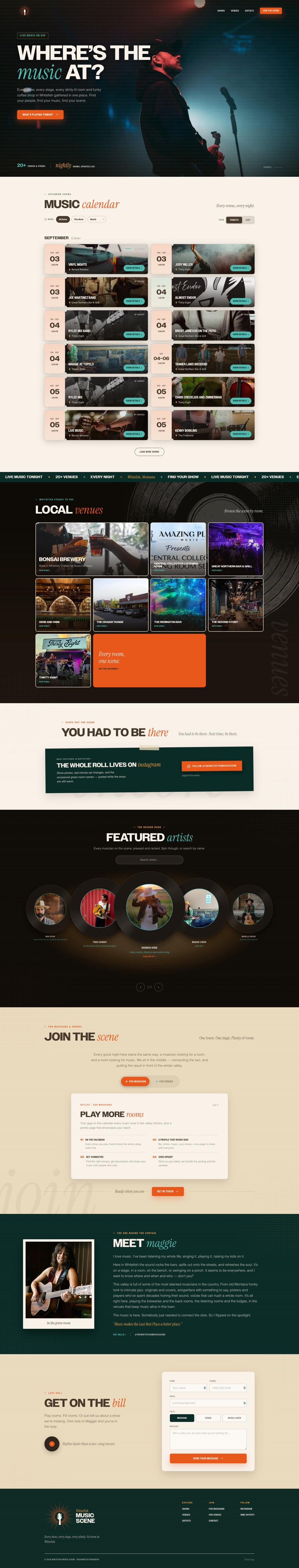 Whitefish Music Scene homepage
